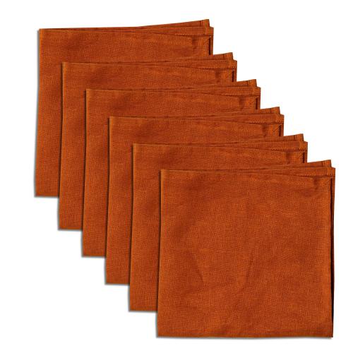 100% Pure Linen Dinner Cloth Napkins 15 x 15 - Cinnamon