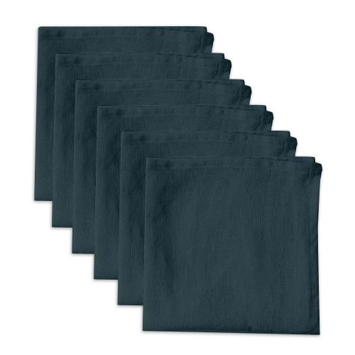 100% Pure Linen Dinner Cloth Napkins 15 x 15 - Navy Blue