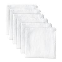 100% Pure Linen Dinner Cloth Napkins 15 x 15 - White