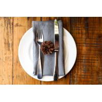 100% Pure Linen Dinner Cloth Napkins 15 x 15 - Taupe Grey