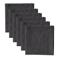 100% Pure Linen Dinner Cloth Napkins 15 x 15 - Charcoal Grey