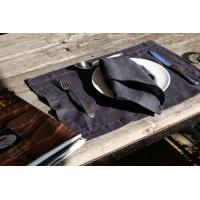 100% Pure Linen Dinner Cloth Napkins 15 x 15 - Charcoal Grey