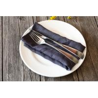 100% Pure Linen Dinner Cloth Napkins 15 x 15 - Charcoal Grey