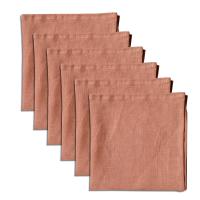 100% Pure Linen Dinner Cloth Napkins 15 x 15 - Dusty Pink