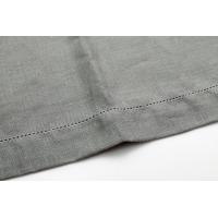 linendo Linen Hemstitch Placemats 14x19 Inch Taupe Grey