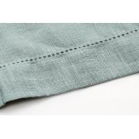 linendo Linen Hemstitch Placemats 14x19 Inch Teal