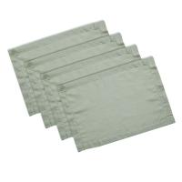 Linendo Linen Hemstitch Placemats 14x19 Inch Sea Green
