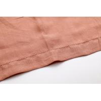 Linendo Linen Hemstitch Placemats 14x19 Inch Dusty Pink