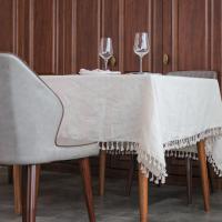 Linendo Linen Tablecloth - 60 x 84 Inch Natural