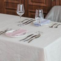 Linendo Linen Tablecloth - 60 x 84 Inch Natural