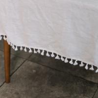 Linendo Linen Tablecloth - 60 x 84 Inch White