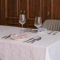 Linendo Linen Tablecloth - 60 x 84 Inch White