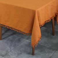 Linendo Linen Tablecloth - 60 x 84 Inch Caramel