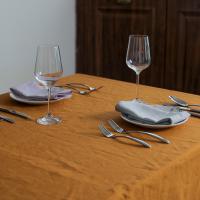 Linendo Linen Tablecloth - 60 x 84 Inch Caramel