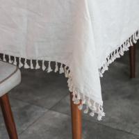 Linendo Linen Tablecloth - 60 x 102 Inch Natural