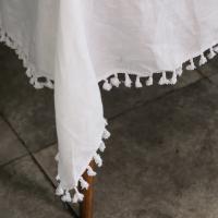 Linendo Linen Tablecloth - 60 x 102 Inch White