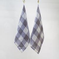 100% Linen Kitchen Towels 20 x 30 inch Gray/White Buffalo Check