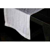 Linendo Hemstitch Linen Table Runner 14x72 Inches Long - White